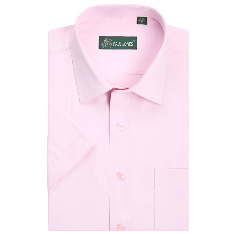 Dress Shirts Men Short Sleeve Business Formal Social Classic Style Non-Iron Office Wear