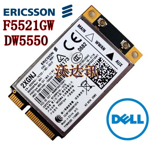 Разблокированная Беспроводная 3G мини карта PCI E DW5550 F5521gw Ericsson для Dell WCDMA HSPA WWAN