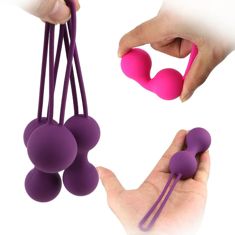  Safe Silicone Smart Ball Kegel Ball Vagina Tighten Exercise Machine Vibrator Vaginal Geisha Ball Se - 32963605725