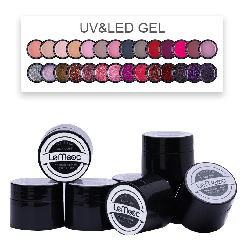 

LEMOOC 5ml UV Gel Polish New 2019 Nail Art Tips 180 Colors UV LED Soak Off UV Gel Varnish Nail Polish DIY Paint Gel Ink Manicure