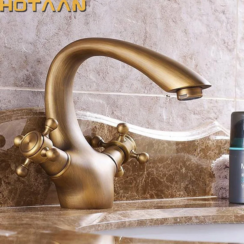 

HOTAAN 2017 Hot selling,Free shipping Antique Brass basin faucet, bathroom faucet ,basin mixer , basin sink tap,torneira YT-5091