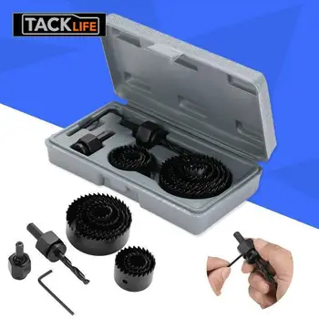 

Black Carbon Steel Metal Cutter Hole Saw Kit Hole Saw Cutting Hole Saw Bit Sturdy Wood Cutter Core Shaft Metal Drill Bits