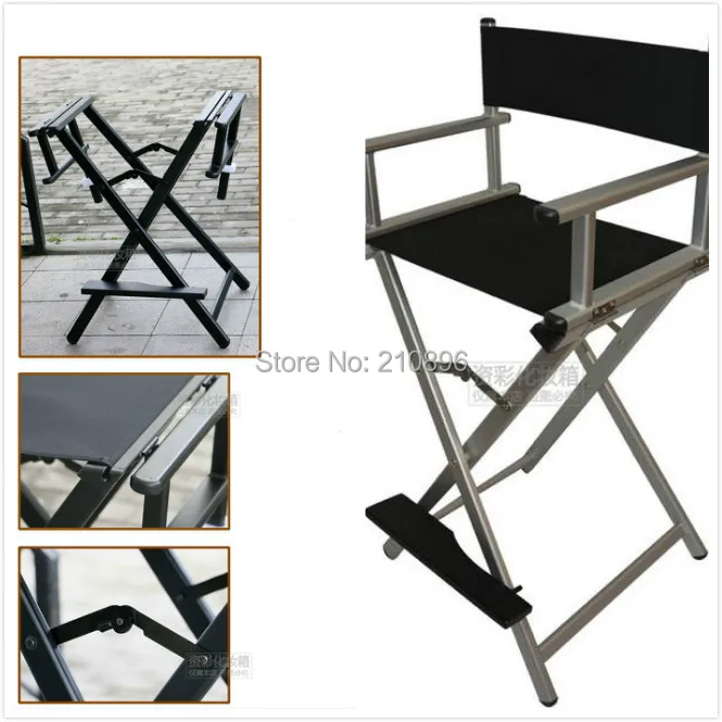 Portable Salon Director Chair Artist Aluninum Makeup Chair