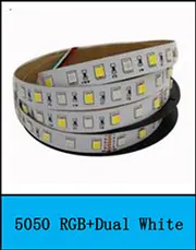 Супер яркий двойной ряд 5050 SMD 600 Светодиодные ленты DC12V-Водонепроницаемые гибкие Light 120 светодиодный s/m, 5 м/лот белый теплый белый RGB