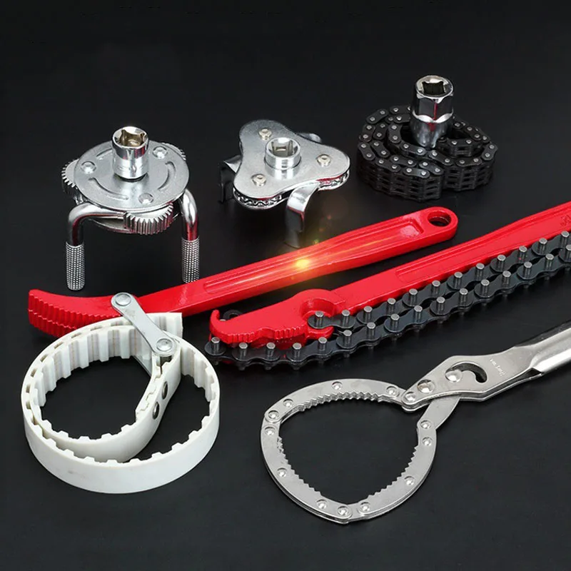 

Oil Chain Wrench Oil Fuel Filter Filters Remover Tool Car Engine Oil Filter Chain Wrench Grip Spanner Pliers Remover Tool