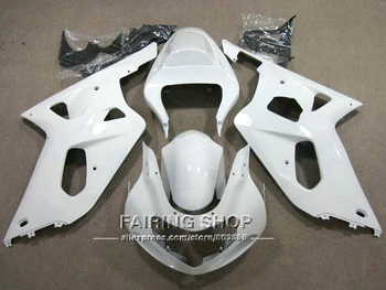 

100%fit Fairings For Suzuki gsxr600 750 2001 2002 2003* 01 02 03 ( Pure white ) fairing kit EMS free n147
