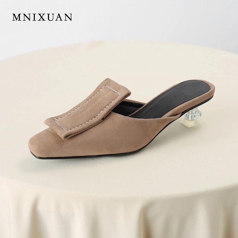 MNIXUAN/Новая модная летняя обувь женские мюли туфли лодочки Новинка весны 2019