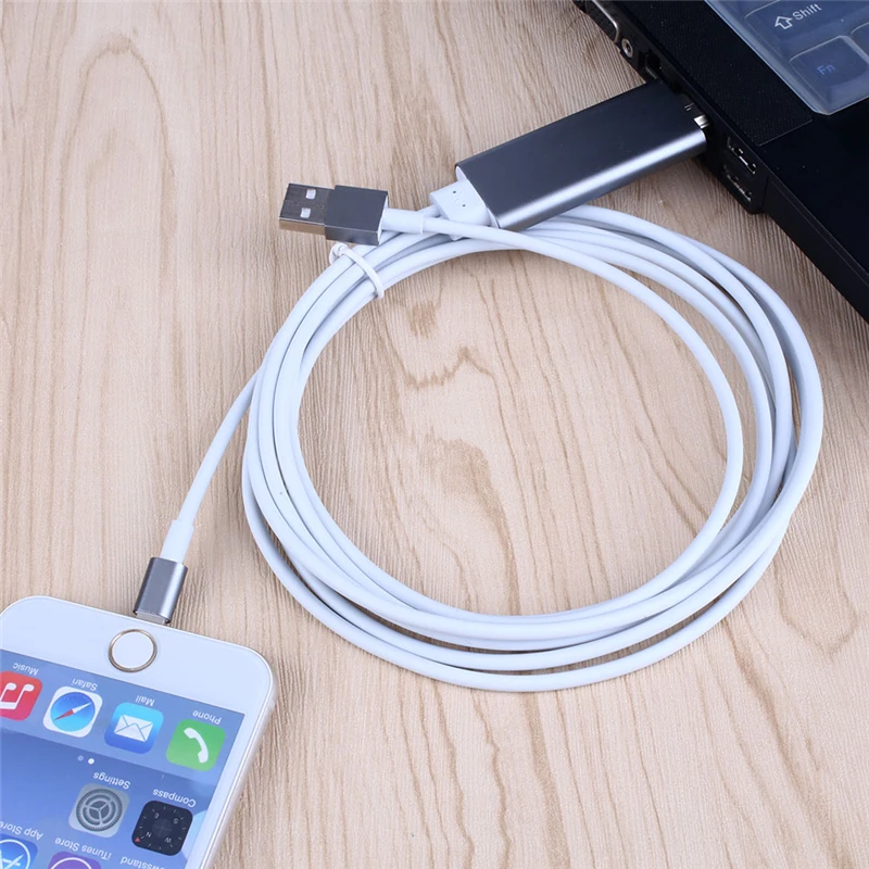 HDTV 2M Cable 8 Pin light USB to HDMI HD1080P Adapter AV for iPhone 5 5S