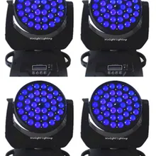 Новое поступление(8 шт./лот) 6 в 1 RGBWAP 36*18 Вт Led движущаяся головка зум DJ освещение движущаяся головка промывочный зум свет