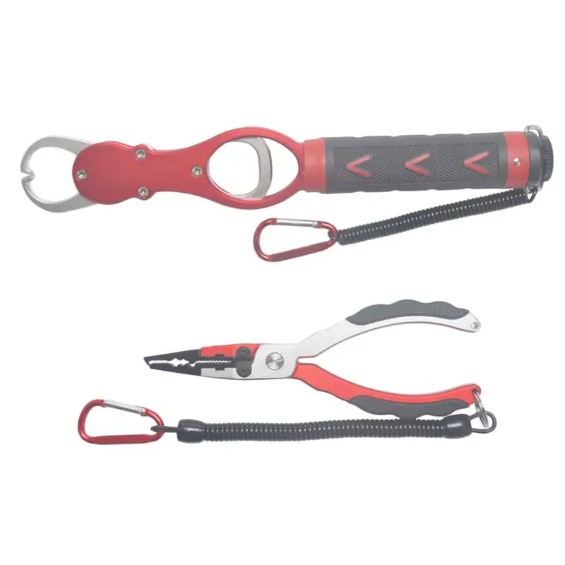 

HOT-Aluminum Alloy Multifunctional Aluminum Fishing Tools Pliers And Fish Grip Set
