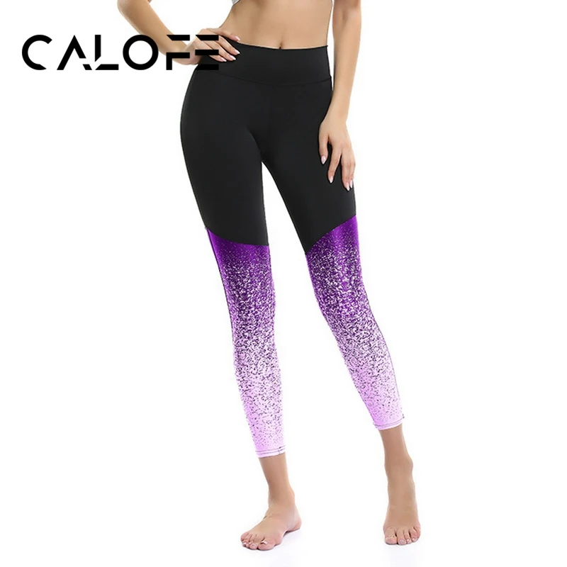 CALOFE, градиентный цвет, для женщин, для фитнеса, спортивный бюстгальтер+ штаны, набор, эластичные леггинсы, для йоги, бега, спортзала, тренировки, пуш-ап, штаны