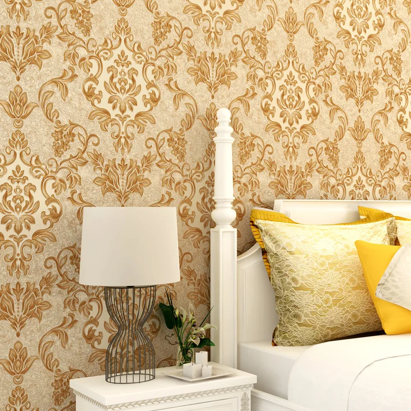 beibehang Wallpapers 3D Deep Embossed Pvc Wallpaper Bedroom Full House Living Room TV Background