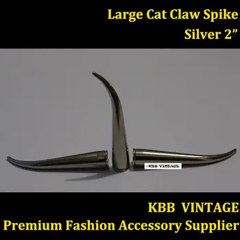 

12pc Screwback Spikes Metal Punk Studs Leathercraft 2'' silver