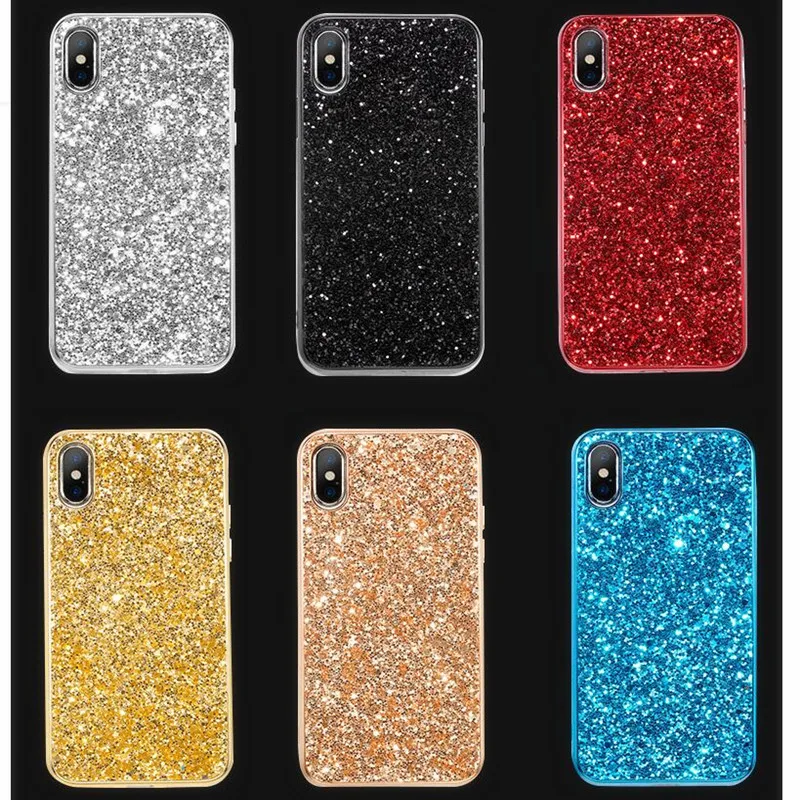 Bling Glitter Sequin plating Case For iPhone 11 cover X XR XS max 11 pro max case For iPhone 7 plus 8 plus 6 6s Plus Funda coque iphone 6s phone case