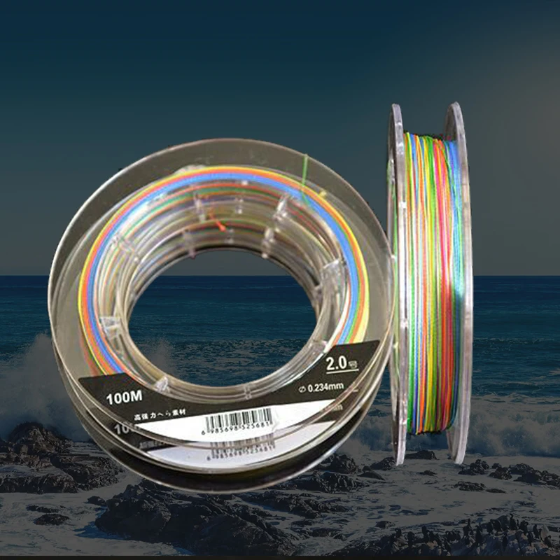FUXIN 100M PE Braided Fishing Line Super Strong Fishing Line with package Carp Fishing Saltwater smooth braided line