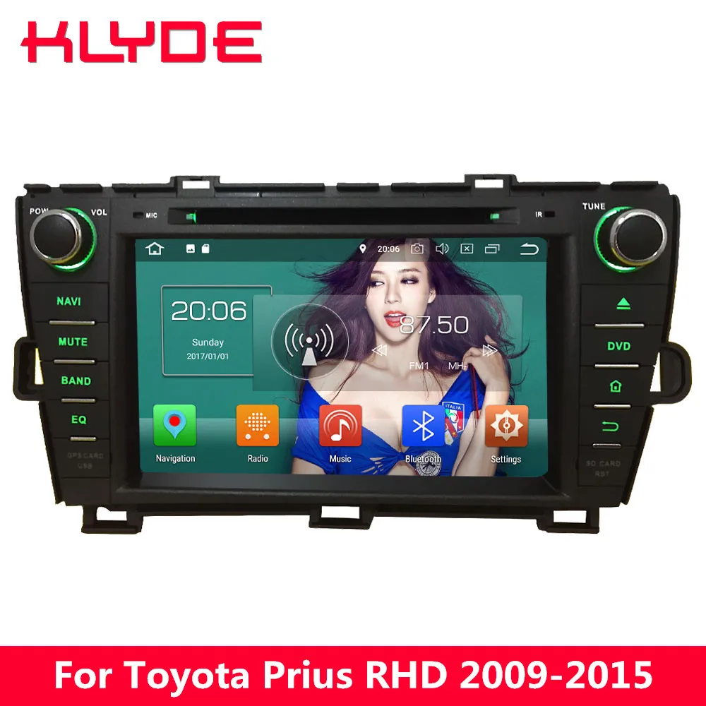 

KLYDE 4G WIFI Android 8.0 Octa Core PX5 4GB RAM 32GB ROM Car DVD Player For Toyota Prius RHD 2009 2010 2011 2012 2013 2014 2015
