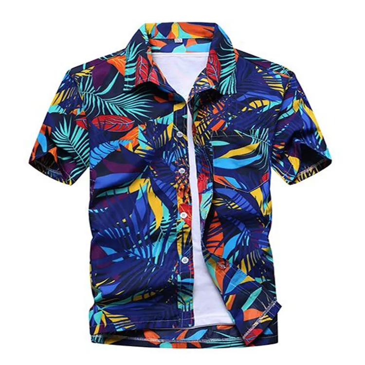 Fashion Mens Hawaiian Shirt Male Casual Colorful Printed Beach Aloha Shirts Short Sleeve Plus Size 5XL Camisa Hawaiana Hombre Fashion Mens Hawaiian Shirt Male Casual Colorful Printed Beach Aloha Shirts Short Sleeve Plus Size 5XL Camisa Hawaiana Hombre