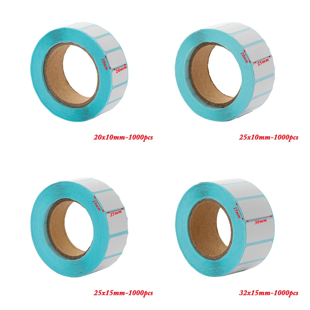 1000 шт./рулон белый клейкий Бумага Термальность клеящаяся бумага для этикеток цена супермаркета пустой прямая печать ярлыков Водонепроницаемый Стикеры s