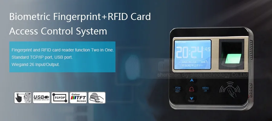 Diysecur отпечатков пальцев ID Card Reader 125 кГц двери Система контроля доступа+ 280 кг комплект магнитный замок