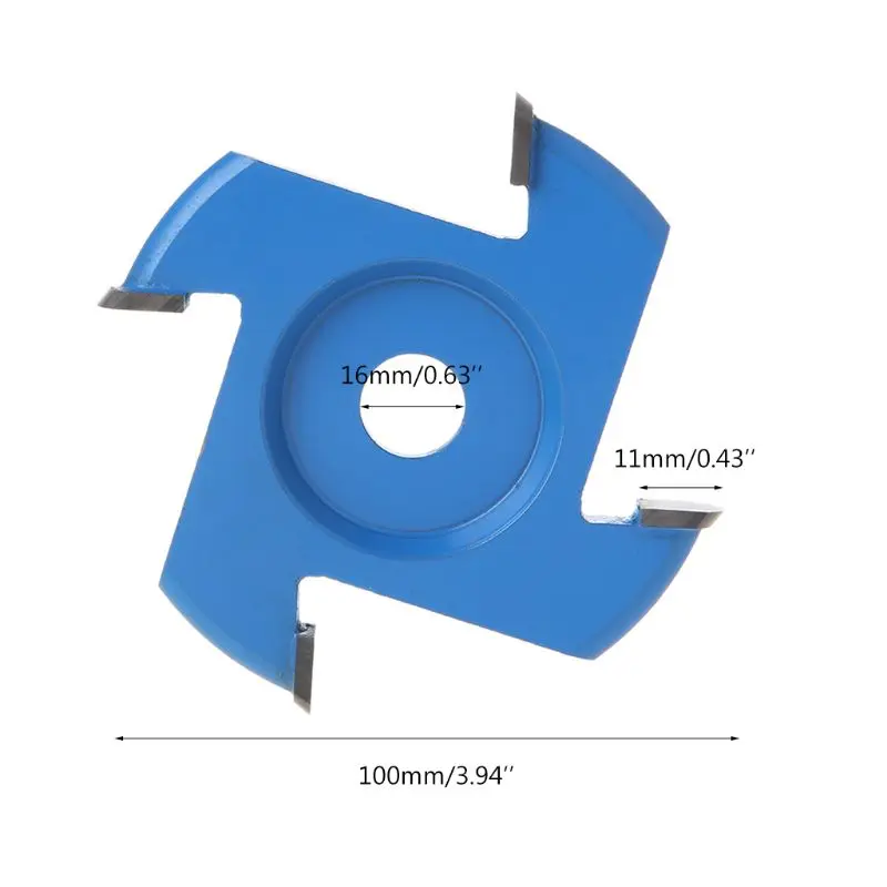 1 шт. 100 мм Электрический Диск резьба по дереву шестиугольные лезвия инструмент крепления для 16 диафрагма угловая шлифовальная машина
