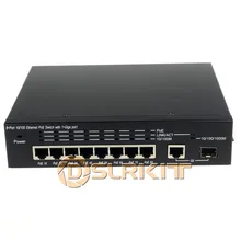 DSLRKIT 8+ 1 9 портов Ethernet PoE коммутатор 8 PoE 1 гигабит и 1 SFP 120 Вт IEEE802.3af 120 Вт