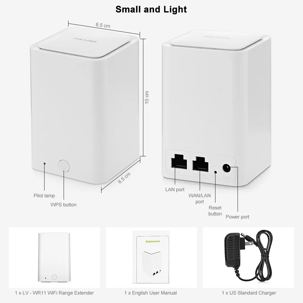Newest 300Mbps WiFi Range Extender Wireless Router/Repeater/AP Mini Dual Network Built-in Antenna with RJ45 2 Port Wi-fi Router