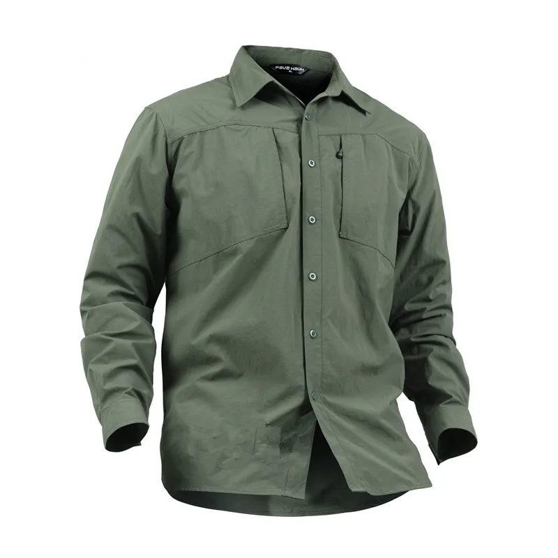 

2018Men breathable Anti-wear Spring autumn outdoor hiking waterproof quick dry mesh anti UV long sleeve shirt male tactical tops