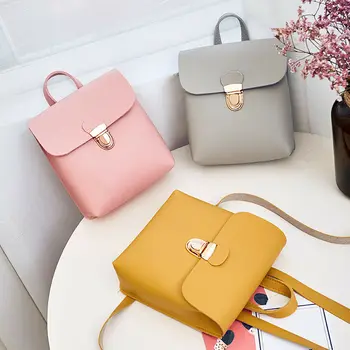 

2019 New Designer Fashion Women Backpack Mini Soft Touch Multi-Function Small Backpack Female Ladies Shoulder Bag Girl Purse