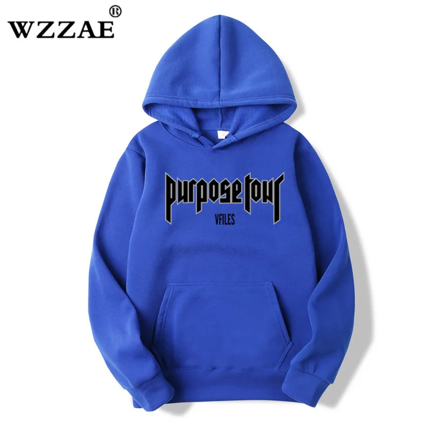 2019 New Purpose Tour Print Hoodies Men Justin Bieber Hip Hop Mens Hoodies And Fleece Sweatshirts Street Wear Style Tracksuit