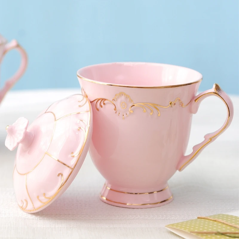 

Exquisite perfection pink Office mug Beautiful elegance ceramic coffee mugs Beverage cup