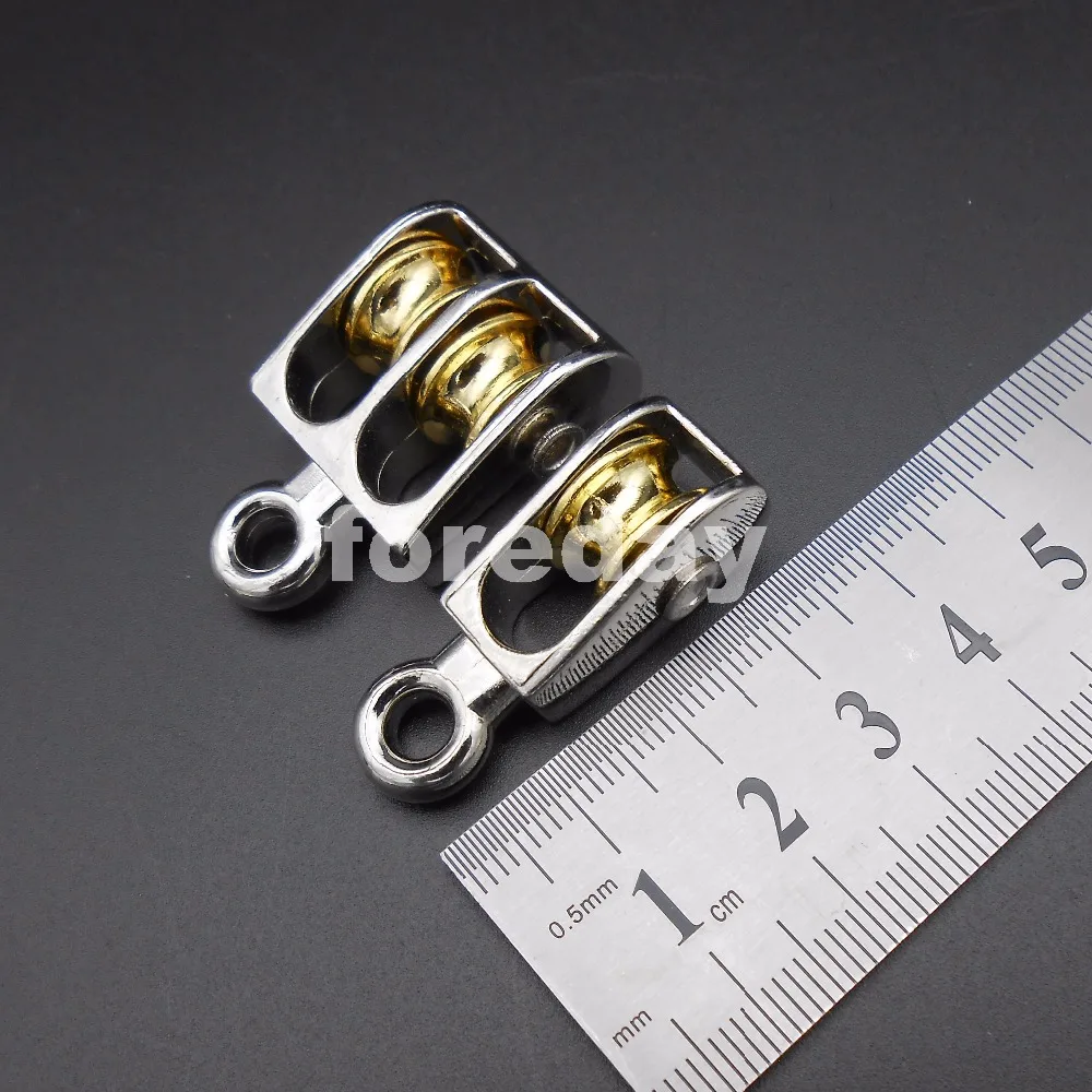 Double Pulley 36MM Swivel Pulley,Mini Metal Fixed Pulley Sheave Rigging Lift Hoist Rope Lifting Wheel
