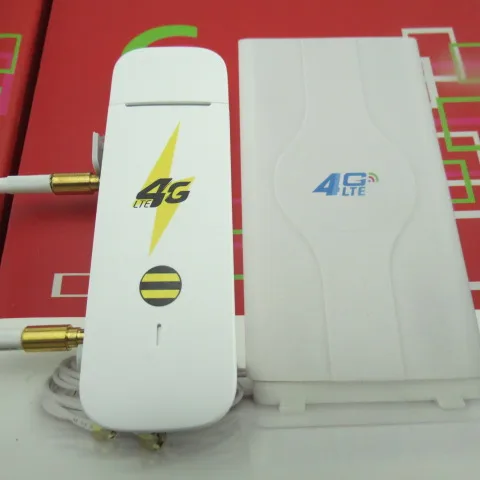 

Unlocked huawei E3372 LTE/4G 150 Mbps USB Dongle+4g CRC9 49Dbi dual connector antenna
