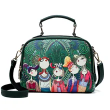 2019 Summer Fashion Women Bag Cartoon character Handbags PU Shoulder Bag Small Flap Crossbody Bags for Women Messenger Bags women messenger bags flap bag lady canvas cartoon owl printed crossbody shoulder bags small female handbags