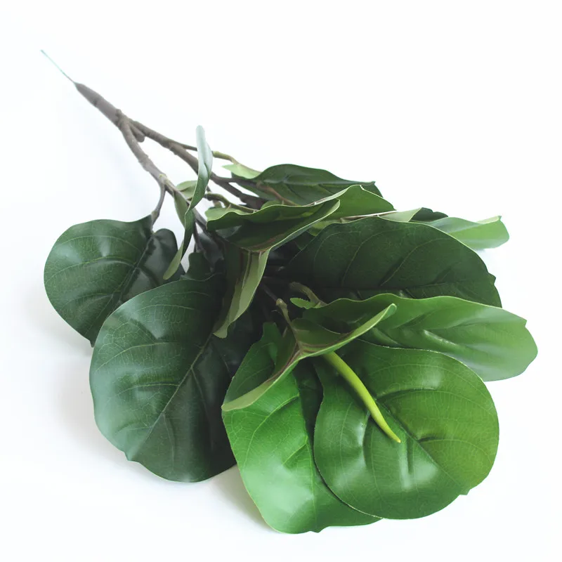 

60cm Large leaf artificial Banyan tree green plant leaf shaped decorative flower accessories home decoration ornament