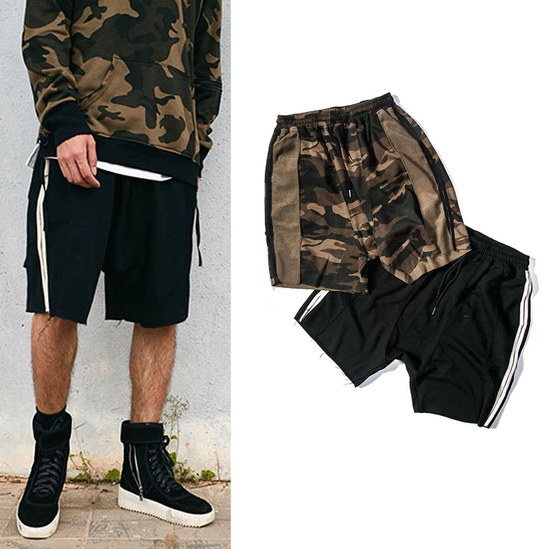 

2017 Men's Summer Fashion sweat Shorts Casual Army Military Camouflage Elastic Waist Short hip hop oversized Loose shorts
