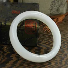 56-61 мм китайский Xin jiang чистый нефритовый браслет ручной работы