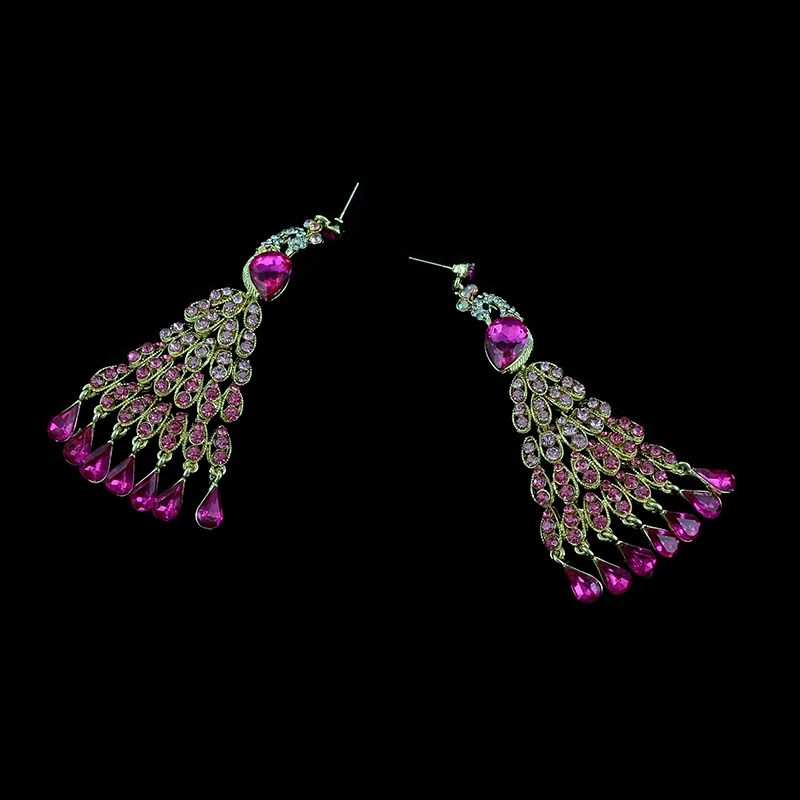 Красочные серьги с кисточками и кристаллами для женщин, свадебные длинные висячие серьги в форме капли, модные женские свадебные индийские ювелирные изделия, подарок
