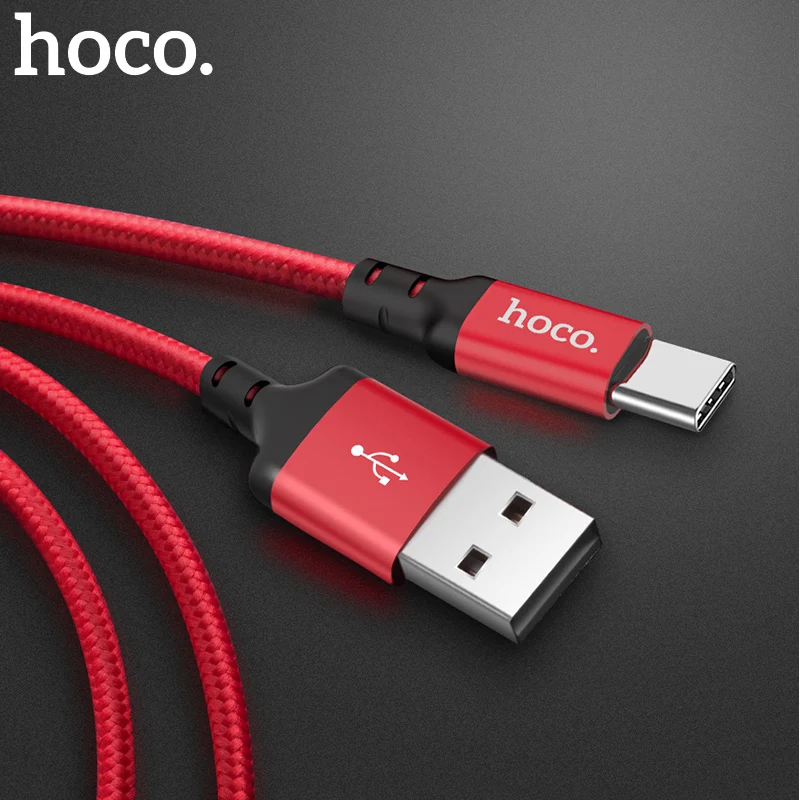

HOCO Nylon USB Type C Cable 2A Fast Charging USB C Cable for Samsung S8 S9 Xiaomi Mi 6 8 A1 Mi5 Tipo C Data Charger Cord USB-C