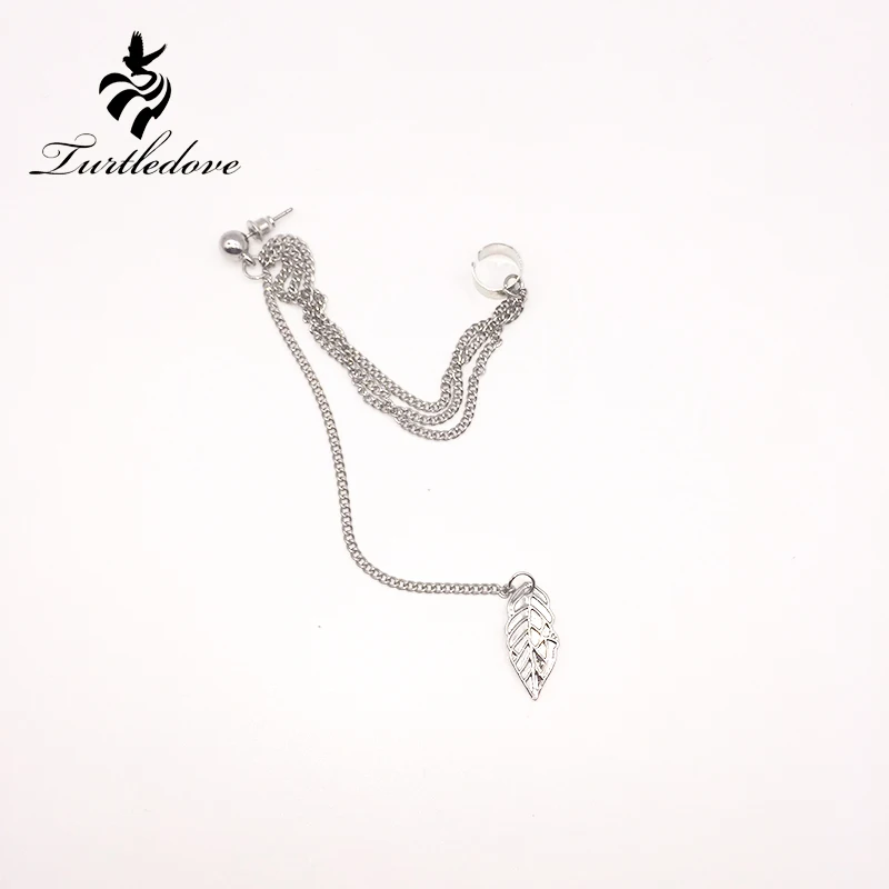 Горлица Новинка 2017 летние серьги капли листья Модные металлические освобождение