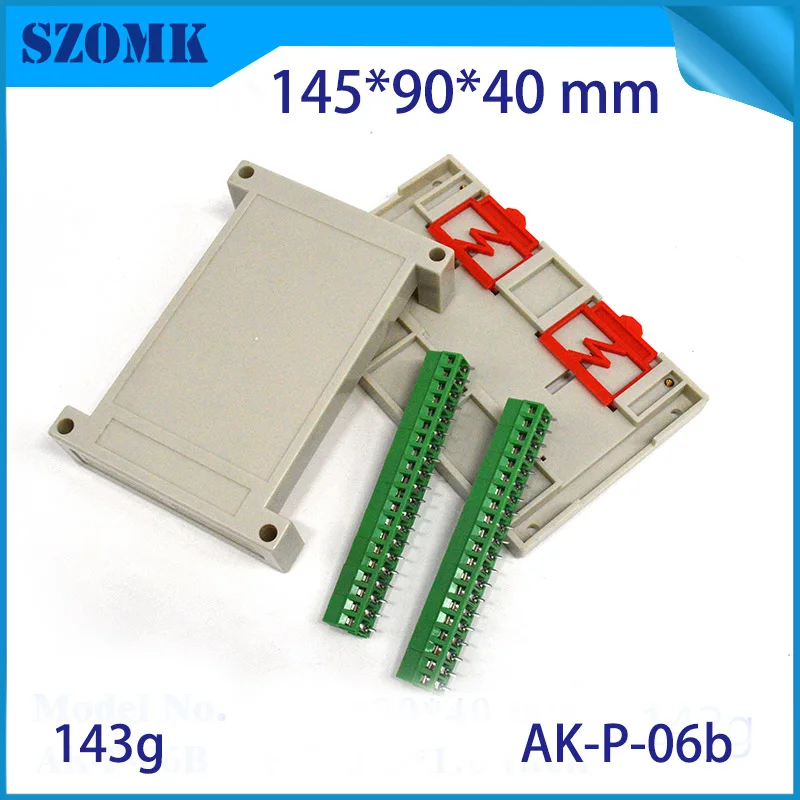 plastic din rail enclosure box junction housing abs control enclosure szomk din boxes power supply distribution project case   (2)