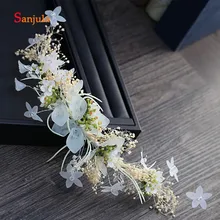 Свадебная повязка на голову с цветами ручной работы очаровательные свадебные аксессуары для волос специальные украшения корейский стиль невесты Hearpiece H141