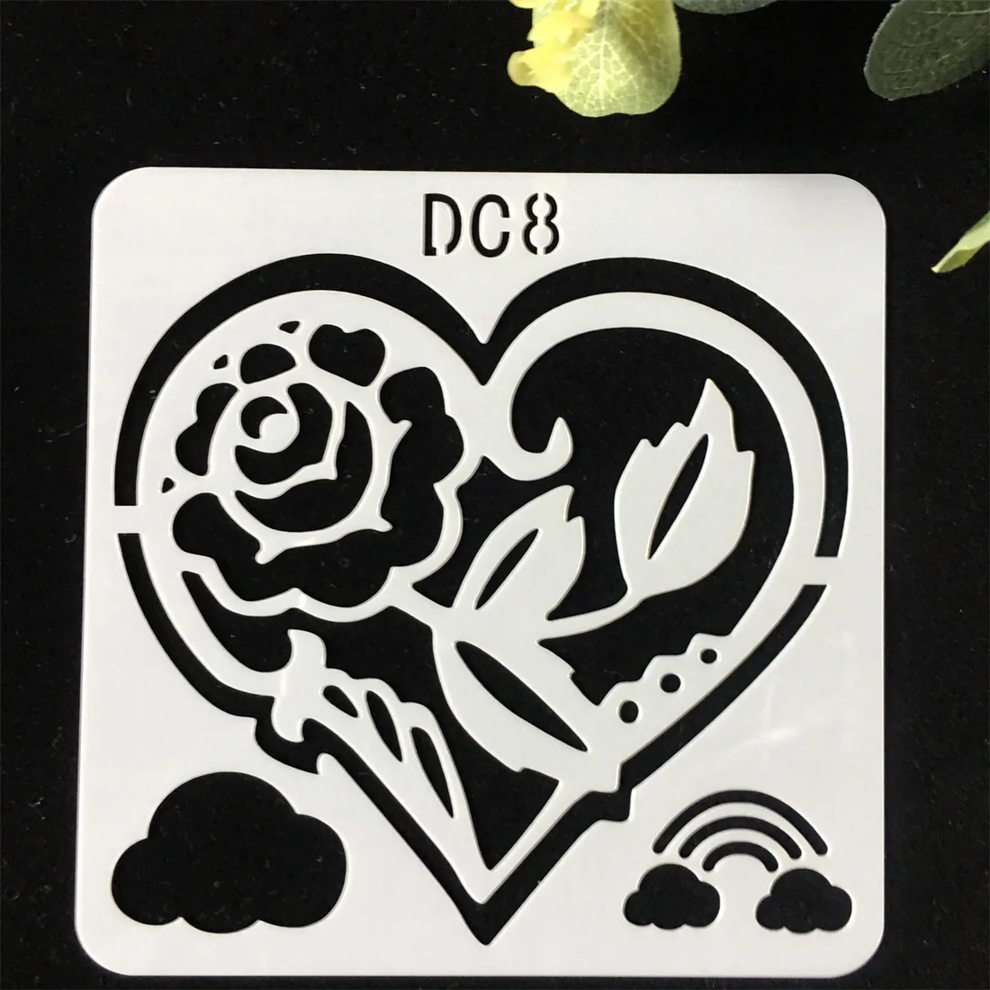 

1Pcs 13cm Rainbow Cloud Love Heart DIY Craft Layering Stencils Wall Paint Scrapbook Stamp Embossing Album Decorative Template
