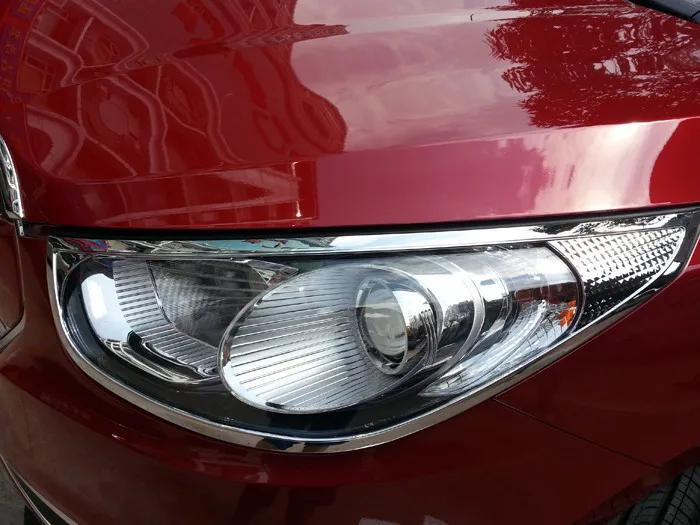 

2 Pieces/ set Chrome Exterior Front Headlight Lamp Frame Cover For Hyundai Tucson IX35 2010 2011 2012 2013 2014