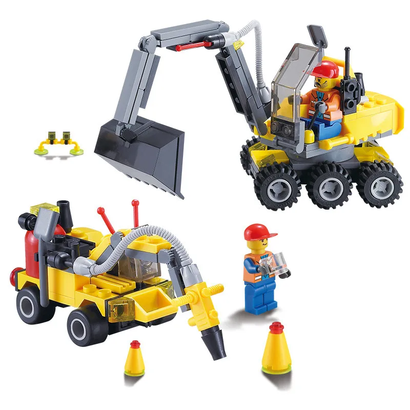 2018-Small-Particles-DIY-Legoings-Building-Blocks-City-Engineering-Team-Excavator-Model-Assemble-Educational-Toys