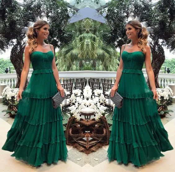 

Elegant Woman Dress 2019 Spring Summer Ruffles Boho Maxi Dresses Spaghetti Strap Dinner Vestido