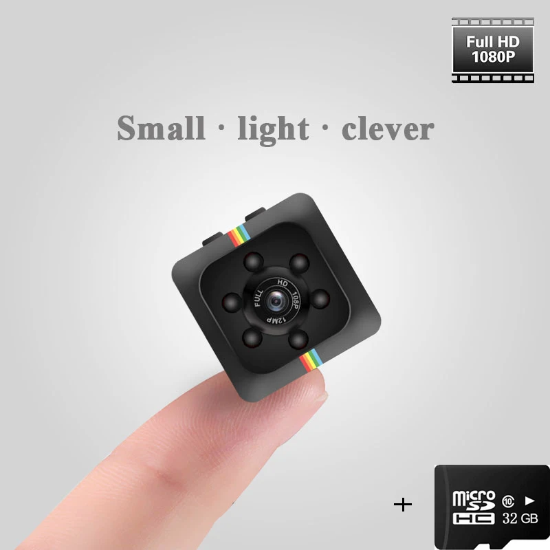 

SQ11 Mini Camera 1080P Sensor Security DVR Cam Camera Small Cam Secret Video Camera Recorder Micro Memory Card TF Card 32GB