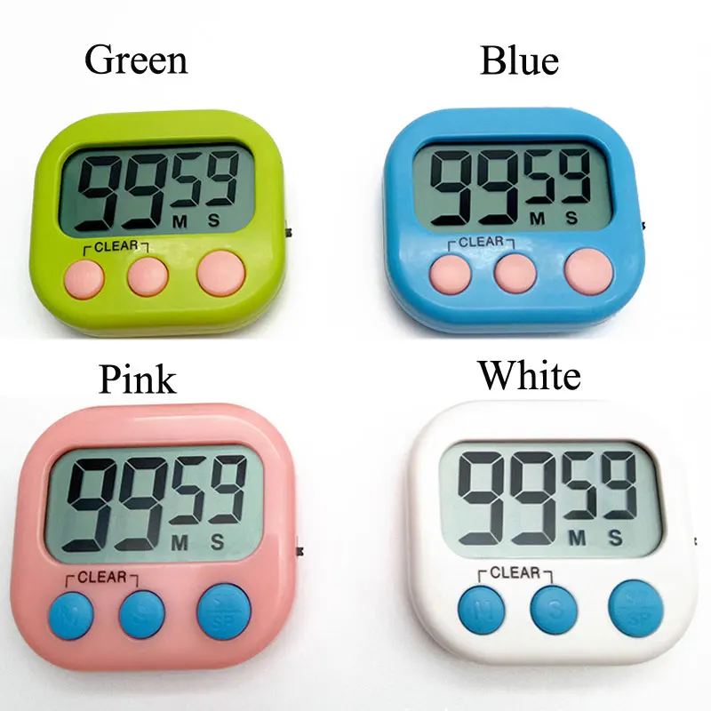4-Color Magnetic LCD Digital Kitchen Countdown Timer Practical Cooking Timer Egg Soup Cooking Alarm Clock
