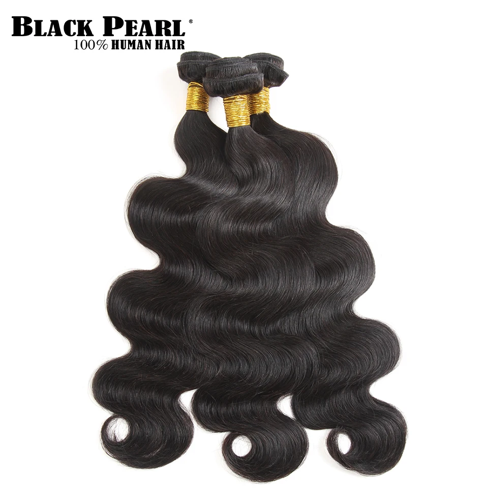 Black Pearl Pre-Colored Peruvian Body Wave Bundles Remy Hair Weave 3 bundles unprocessed Human Hair Extensions Natural Color body-wave : image Black Pearl Pre-Colored Peruvian Body Wave Bundles Remy Hair Weave 3 bundles unprocessed Human Hair Extensions Natural Color body-wave