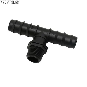 

20 Pcs DN15 Male Tee Connectors Drip Irrigation Water Pipe garden irrigation change into 1/2 inch Connectors Garden irrigation