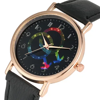 

Durable Female Gender Symbol Pattern Watch for Women Practical Quartz Watch Movement Exquisite Arabic Numerals Dial Wristwatch